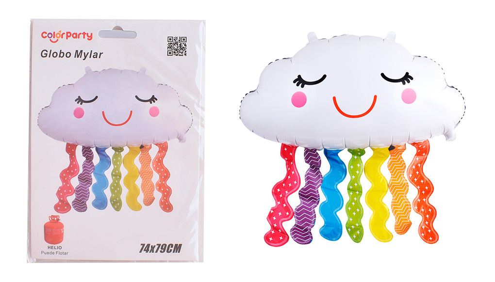 GLOBOS MYLAR NUBE ARCOIRIS
