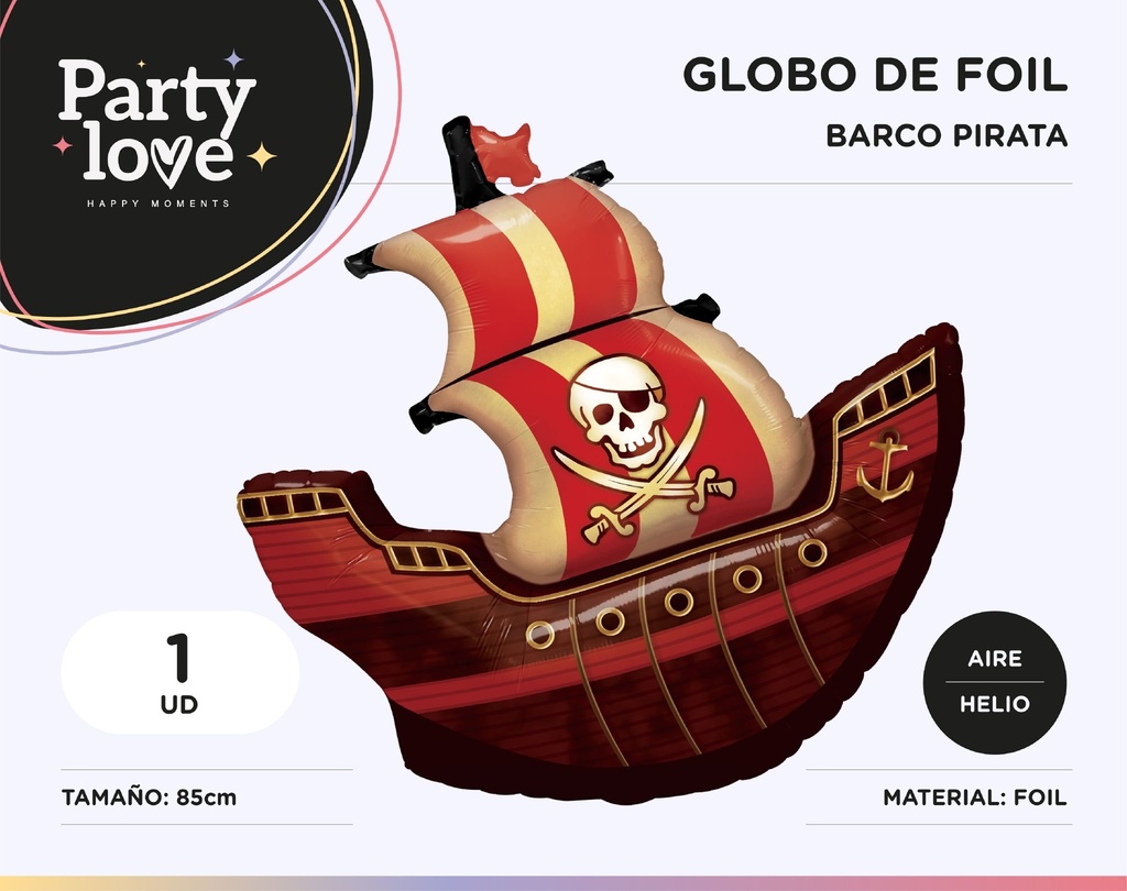 GLOBO BARCO PIRATA