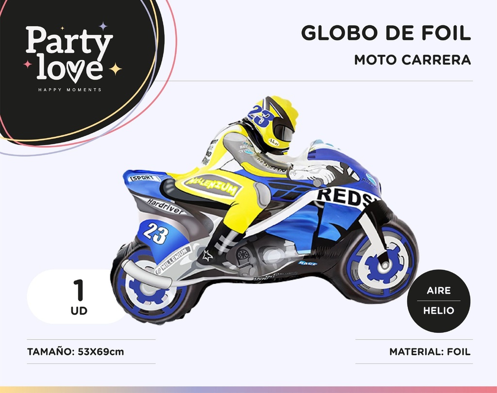 GLOBO MOTO 53X69CM