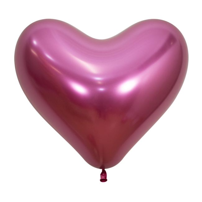 G LATEX CORAZON REFLEX FUCSIA 35CM (12)