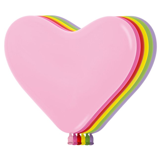 G LATEX FORMA CORAZON SURT TROPICAL 30CM (12)012-0