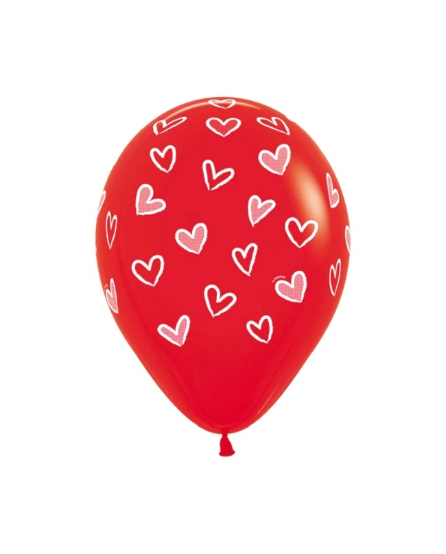 G LATEX FASH ROJO CORAZONES 30CM (12)