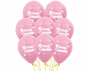 G LATEX SATIN ROSADO 1ª COMUNION 2 CARAS 30cm (12)  SEMPERTEX