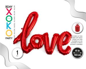 GLOBO FOIL LOVE ROJO 103CM