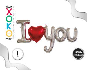 GLOBO FOIL LOVE YOU 123*45CM