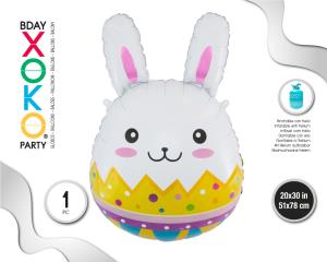 GLOBO DE FOIL CONEJO PASCUA 51*78CM