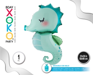 GLOBO FOIL CABALLITO DE MAR 58*98CM
