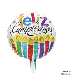 GLOBO MYLAR FELIZ CUMPLE 45CM