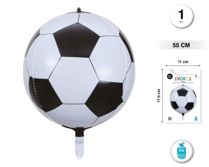 GLOBO FOIL ESFERA 55CM BALON FUTBOL