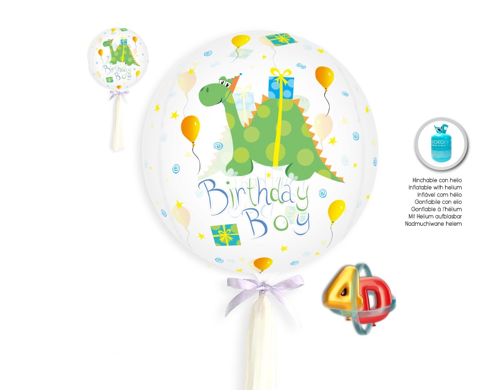 GLOBO ESFERA 4D DINO
