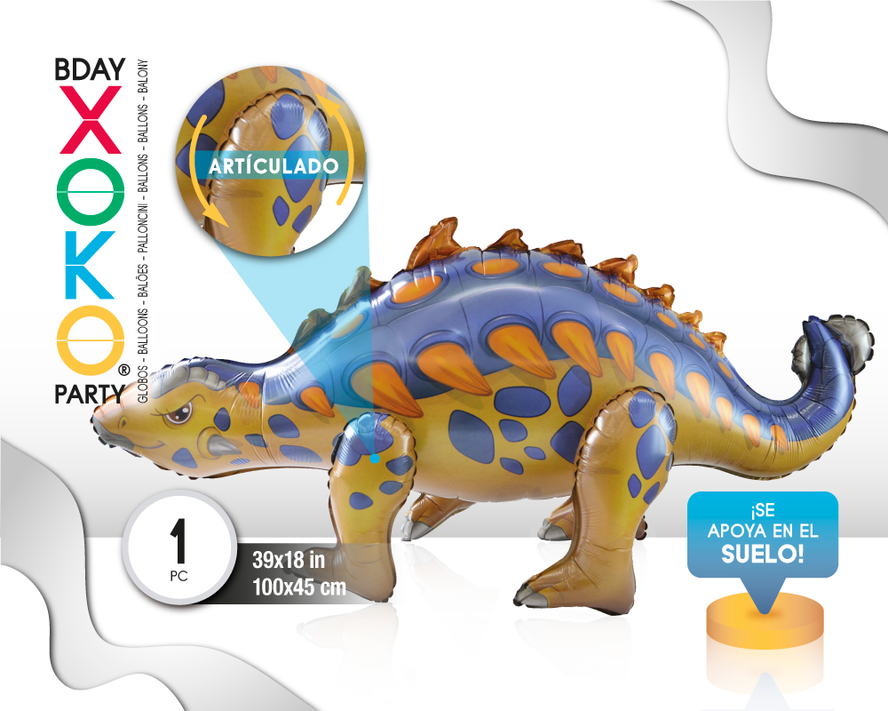 GLOBO FOIL DINO 45*100CM