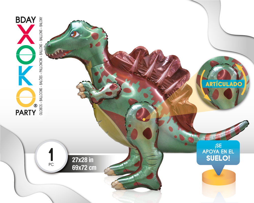 GLOBO FOIL DINO 69*72CM