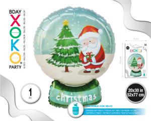 GLOBO FOIL BOLA DE CRISTAL NAVIDAD 52*77CM