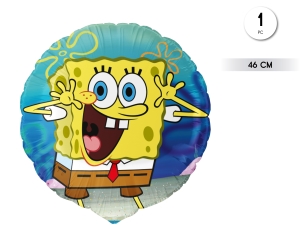 1 GLOBOS FOIL REDONDO 46 CM BOB ESPONJA