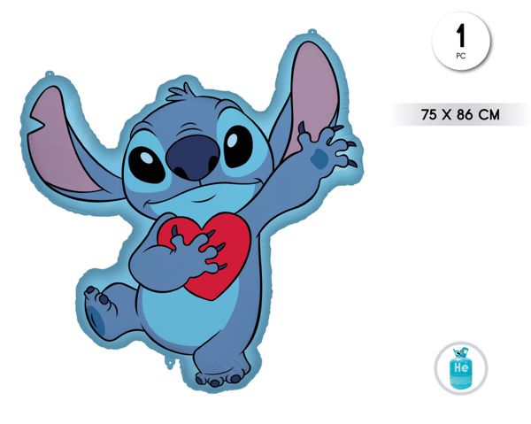 1 GLOBO FOIL FORMA 75X86CM STITCH & ANGEL