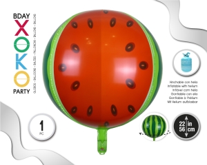 GLOBO FOIL ESFERA 55CM SANDIA