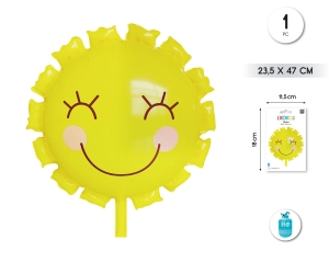 GLOBO FOIL CARA SONRIENTE 23,5*47CM