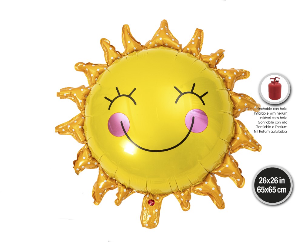 GLOBO FOIL SOL SONRISA 65*65 (SIN HELIO)