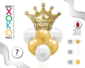 SET CORONA ORO 7 GLOBOS