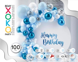 SET BLUE 100PC