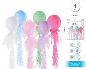SET DE GLOBO CON TUL 1PC