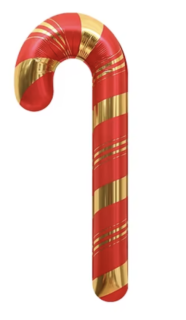 BASTÓN ROJO/ORO 36 X 71CM