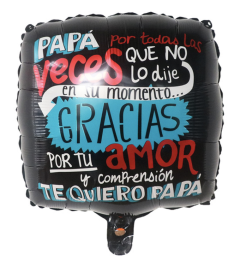 GLOBO PAPÁ POR TODAS….CUADRADO 18"