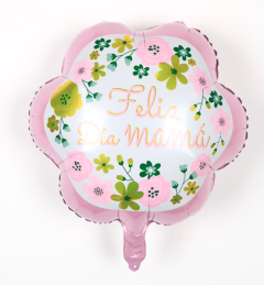 Feliz día Mamá rosas rosa pastel 18"