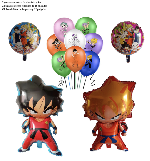 BOUQUET LATEX Y FOIL DRAGON BALL