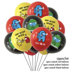 Globos latex Among Us 15pcs