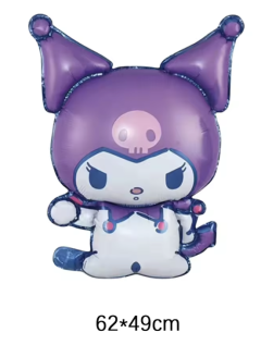 GLOBO FOIL KUROMI LILA 62*49 CM