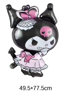 GLOBO FOIL KUROMI CORONA-ENFADO 49.5*77.5 CM