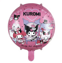 GLOBO FOIL KUROMI CHEEKY ROSA 18"