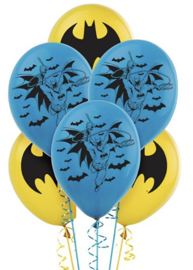 [47866] GLOBOS LATEX BATMAN PACK 10