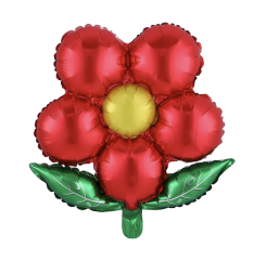 GLOBO FLOR MARGARITA ROJA