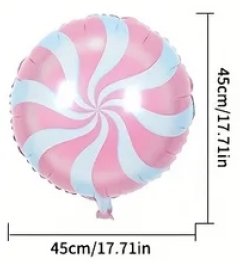 GLOBO PIRULETA ROSA CLARO 18"