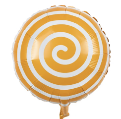 GLOBO PIRULETA ESPIRAL DORADA 18"