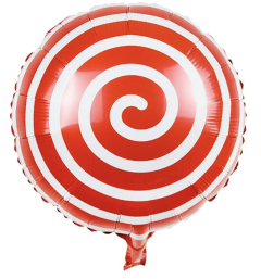 GLOBO PIRULETA ESPIRAL ROJA 18"