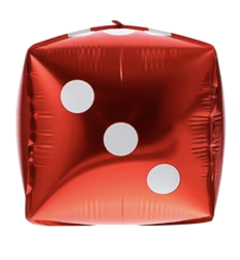 DADO POKER ROJO 18 CM