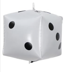 DADO POKER BLANCO 18 CM