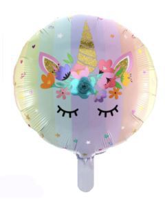 Globo Unicornio arcoiris pastel