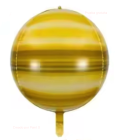 GLOBO FOIL SISTEMA SOLAR 3D. 22" SATURNO