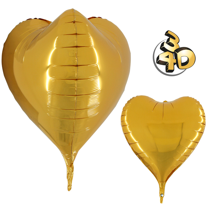 CORAZON 23   / 58 CM. 3D ORO