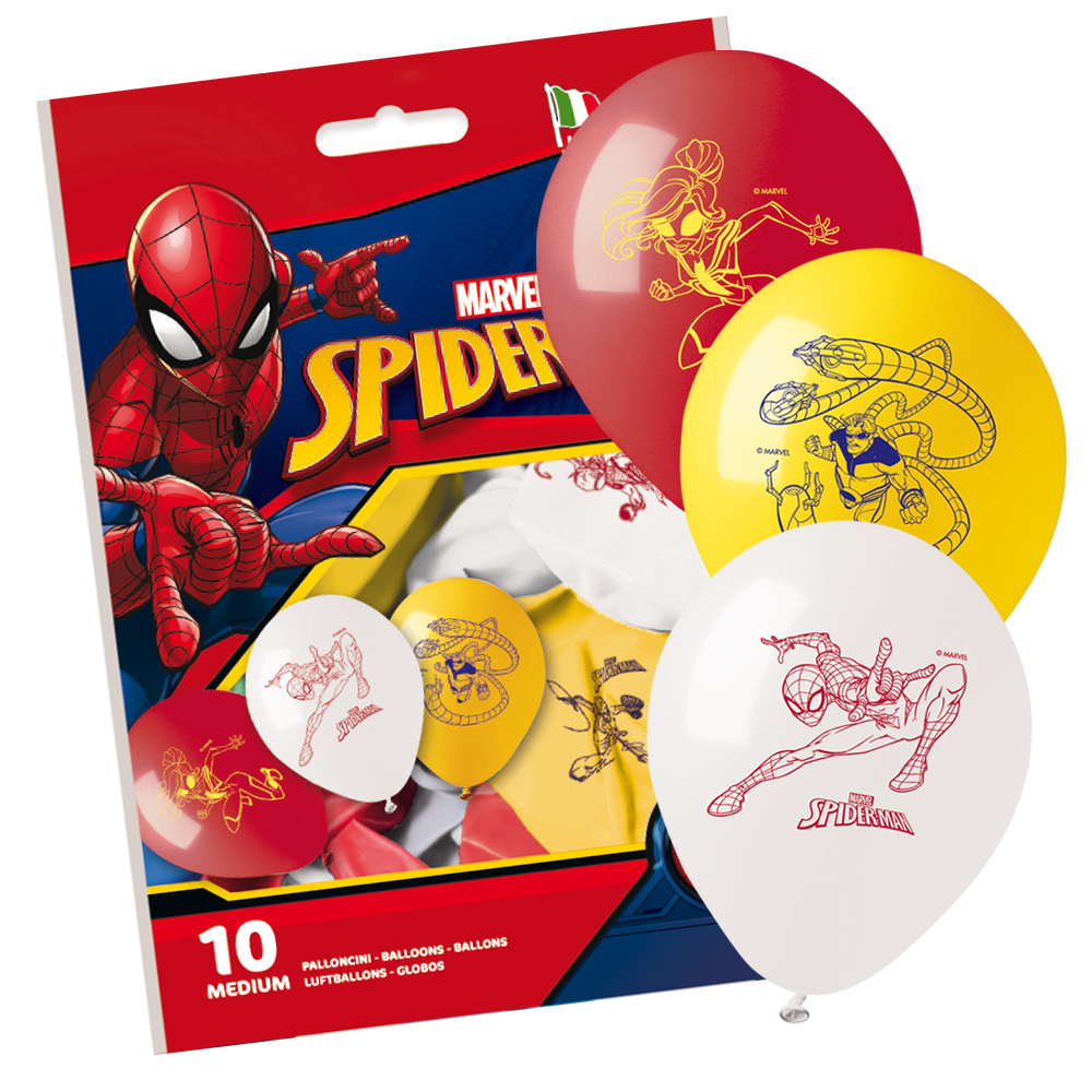 10 GLOBOS IMPRESOS SPIDERMAN