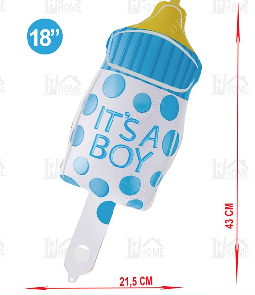 GLOBO POLIAMIDA BIBERON BOY 18"