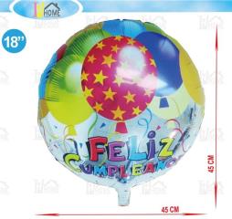GLOBO POLIAMIDA FELIZ CUMPLEAÑOS 18"