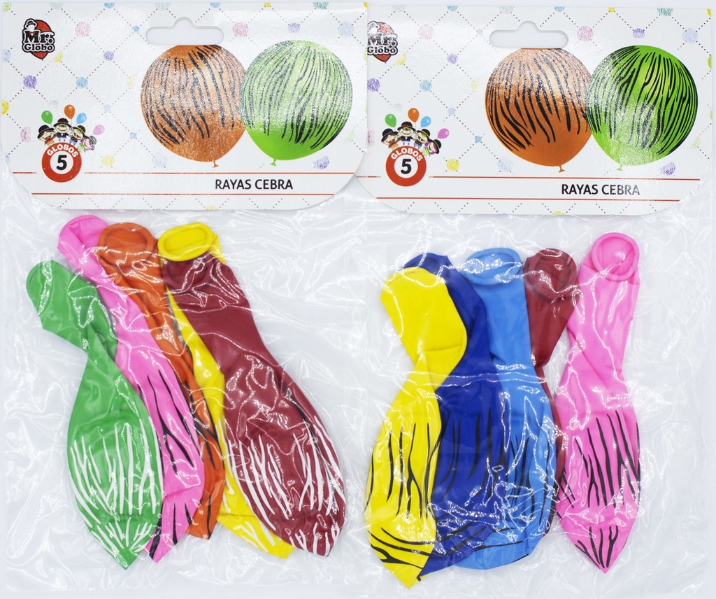 GLOBO CEBRA 5 UDS LATEX