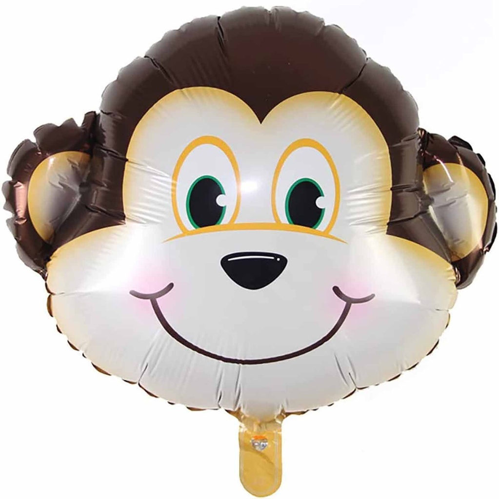 GLOBO MYLAR CABEZA MONO 62,5CM X 56CM