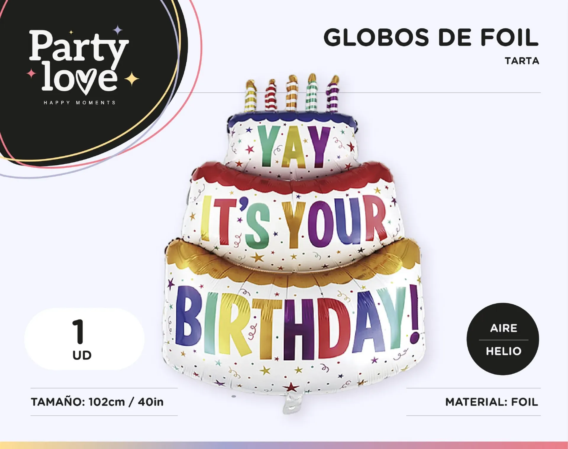 [9783] GLOBO FOIL TARTA IT´S YOUR BIRTHDAY 40IN