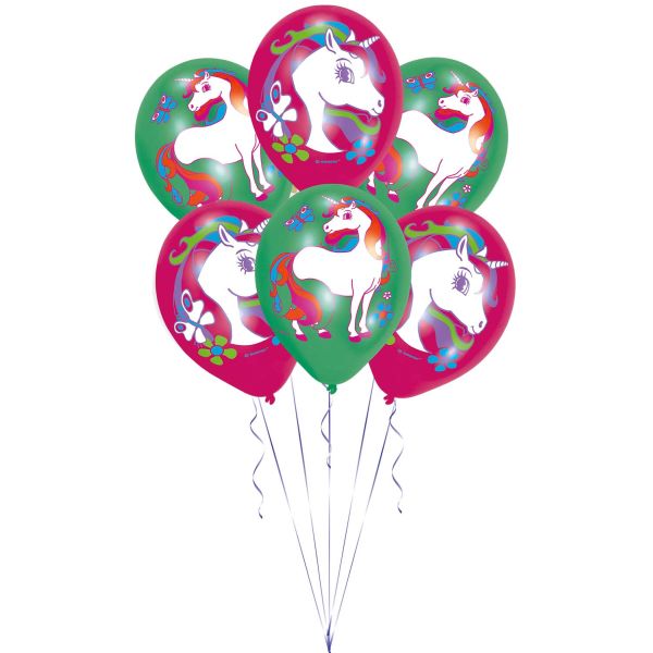 *GLOBOS LATEX 11": UNICORNIO (6)